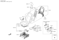 88330J4000-Frame assy-fr seat back lh