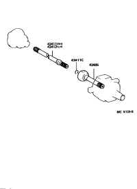4340560070-SHAFT SUB-ASSY, FRONT AXLE OUTER