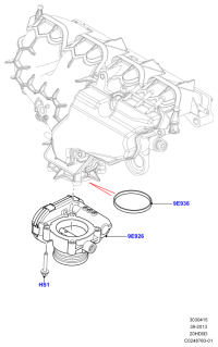 LR049646-Throttle body & motor