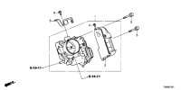 164005A4H01-Throttle body, electronic control