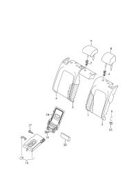 L5GG88692082V-Guide, button-headrest, adjustable ti black