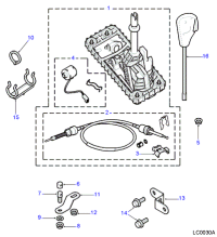 UCB000080-Mechanism assembly-selector automatic transmission