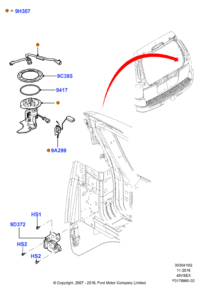 7L2Z9H307A-Transmitter & pump assy