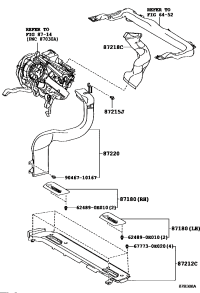 8718008010E0-Grille assy, rear heater air outlet