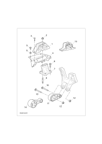 C00002327-Mounting, engine, front rh