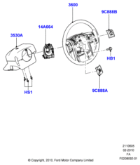 BC3Z14A664AB-Contact assy-air bag