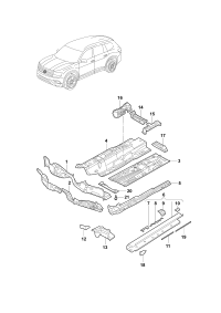 3QF802225-Bracket, for fold back cover:
