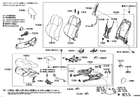 7252506110C0-HANDLE, RECLINING ADJUSTER RELEASE, RH