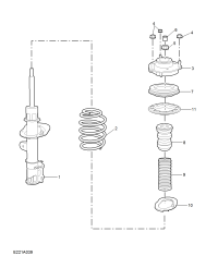 10573458-Damper, front suspension
