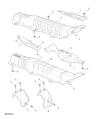 10465783-Insulator, exhaust muffler, rear