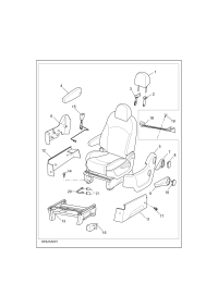 C00038360-Knob, reclining, rh/lh