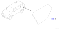 833005KS0A-GLASS ASSY-SIDE WINDOW,RH