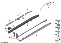 51775A360F3-Moulding-dr side upr lh