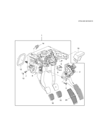 13252177-Pedal-brake & ap (incl 2, 3, 5, 7-9, 12-16, 20)