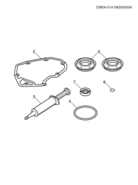 90541166-Gasket, t/m cover