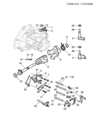 55352908-Shaft, shift control lever