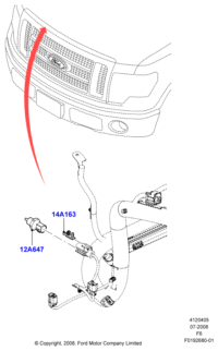 AE5Z12A647A-SENSOR AIR COND AMBIENT AIR