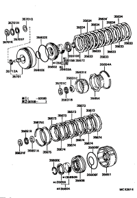 3560636010-PISTON SUB-ASSY, REAR CLUTCH