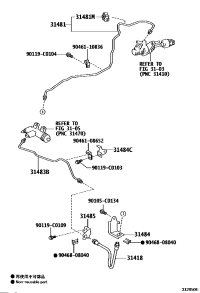 3148402180-BRACKET, FLEXIBLE HOSE, NO.2(FOR CLUTCH)