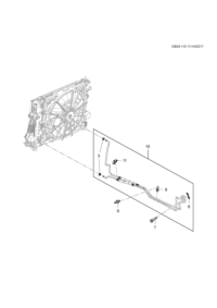 22887260-Tube, oil cooler inlet & outlet (incl. 3,6, 8,11)