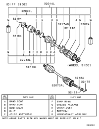 MR528640-JOINT & SHAFT KIT,FR