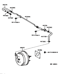 4477433020-HOSE, UNION TO CONNECTOR TUBE