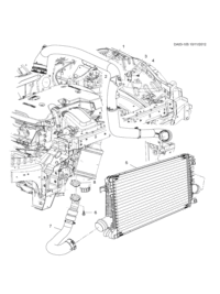 22844517-Hose, intercooler outlet (to be used before 2012/12/01) (including 3,4)