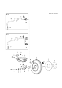 13406378-Pipe, parking brake booster vacuum (incl 15-17) (for 2015 model year only)