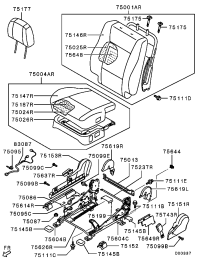MR408056-ADJUSTER,FR SEAT SLIDE