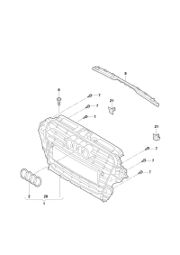 L8V3853037-RADIATOR GRATE LINING