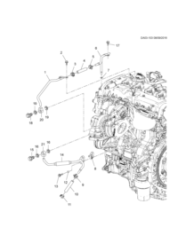 12627076-Pipe, turbine coolant return (incl. 18,19)
