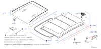 73610DF31A-GLASS ASSY. ROOF