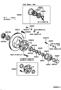 4342160022-FLANGE, FRONT AXLE OUTER SHAFT