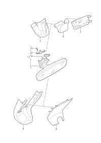 3G0857511AQ9B9-Mirror, anti-glare