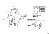 733600A090C0-BELT ASSY, RR SEAT