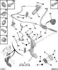 213221-Shaft, clutch pedal
