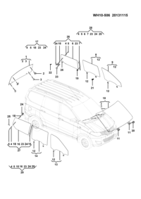 23858342-Rubber strip-qtr rh