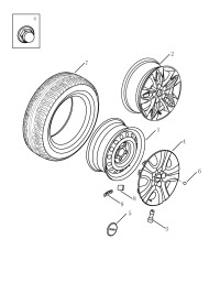 JQ391C12T13F6-Nut, automobile wheel