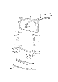 19D807109A-Reinf, for bumper mounting