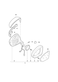 19D857507A-Body rear view mirror
