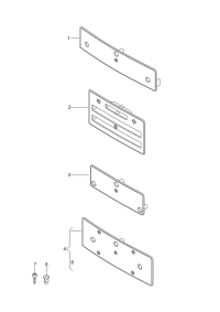 4H0807285AJ-Bracket, license plate