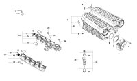 07L133110AD-INTAKE MANIFOLD LOWER PART WITH VACUUM POSITIONER AND FUEL INJECTOR W/ RETAINING
