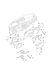 5DL8570074PK-Finisher, instrument panel (black)