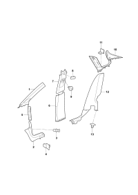 5DL867287MA6-Trim C- pillar gray