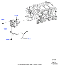 BR3Z6622B-Pipe assy-oil pump inlet