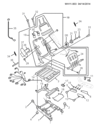 92138926-Adjuster assy-front seat