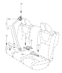 18G857805-3-point seatbelt * * * * * *