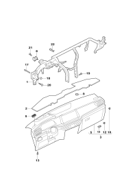 3CG857017A-Member, instrument panel cross
