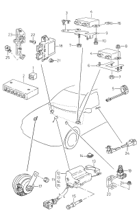 6X0953254-Wire, variable coded wireless transponder