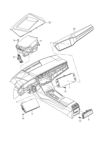 4K1919605N-Display unit-touareg